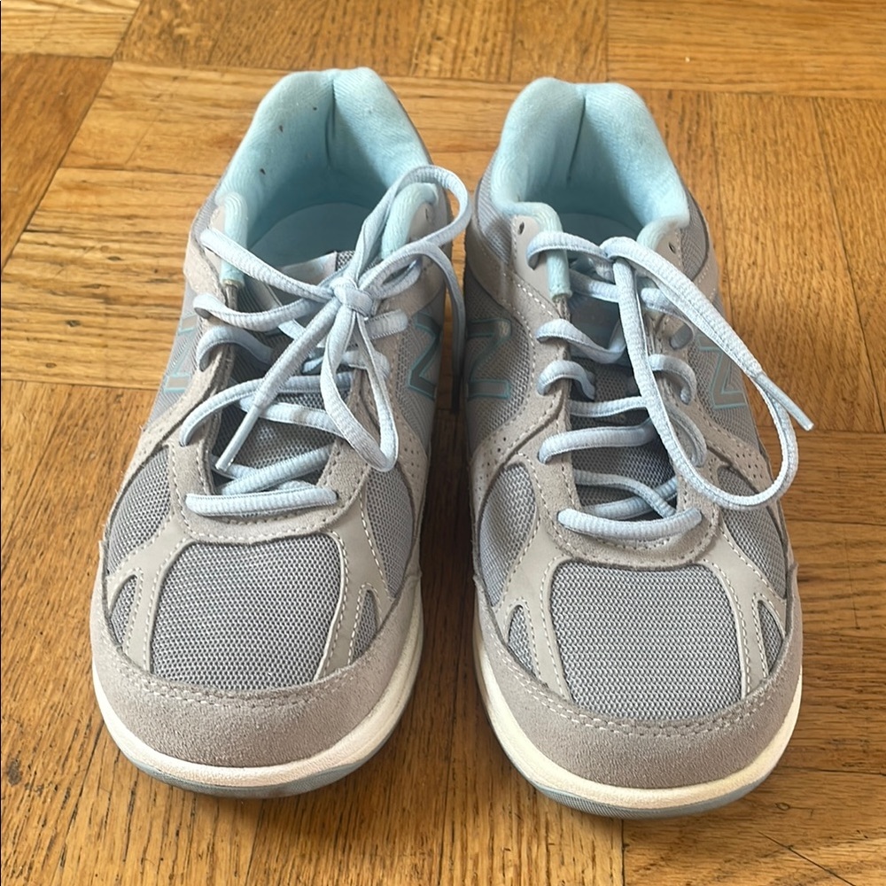 Kids Gray and Blue Sneakers